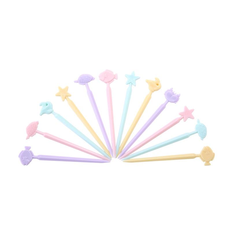 New Animal Cartoon Fruit Fork Fruit Sign Creative Fruit Fork Cute Mini Fruit Sign