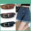 Womens Thin Vintage Waistband For Jeans With Slim Width And Classic Pin Buckle