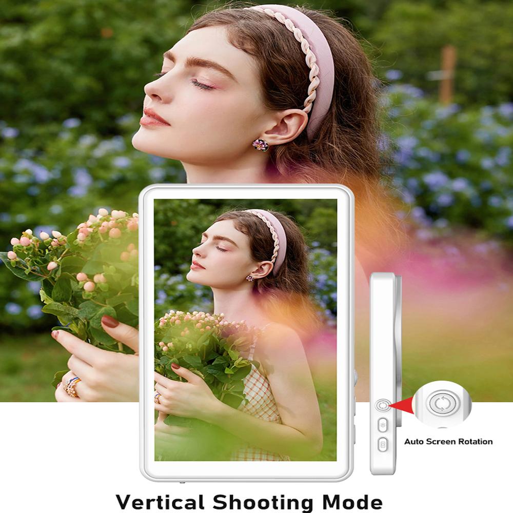Wireless Magnetic selfie screen splitter, rear Display for phone, Mirror & screen projector for easy selfies & multitasking