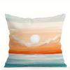 Home Decor Sunset & Leaf Pattern Decorative Pillow Covers Pattern Cushion Cover Suitable for Sofa Bedroom Car Pillow Cover