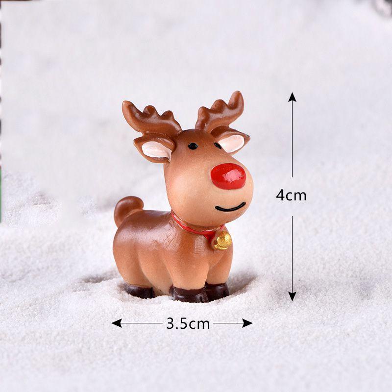 Santa Mini Christmas Claus Snowman Micro Landscape Miniatures Ornament Figurines