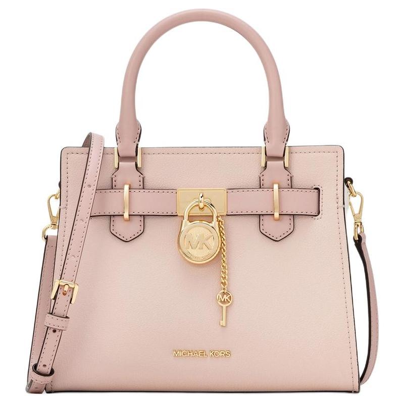 MICHAEL KORS Hamilton Logo Classic Cow Leather Handbag Small Women s Blush Pink красный
