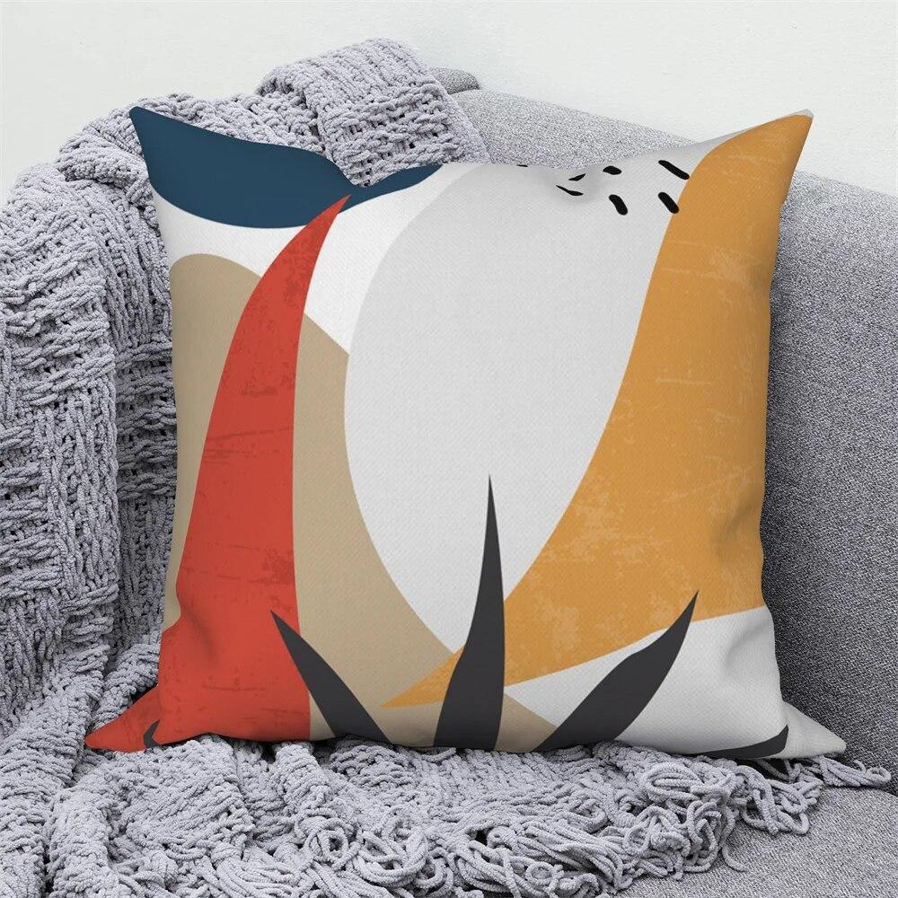 Pillowcase Home Decor Sofa Nordic Decorative  Abstract Geometric Plant Cushion