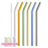Straw Glass Straw Reusable Clear Bent Cute Straws for Drinking Smoothie Cocktail Shakes Beverages