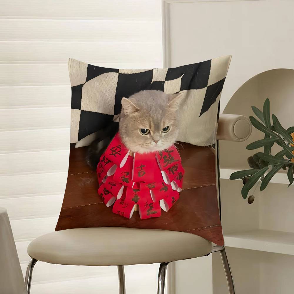Happy Cute Puppy Smiling Sunshine Pillow Case Comfort Sofa Bed Silky Elegant Invisible Zipper Decorative Cushion Cover