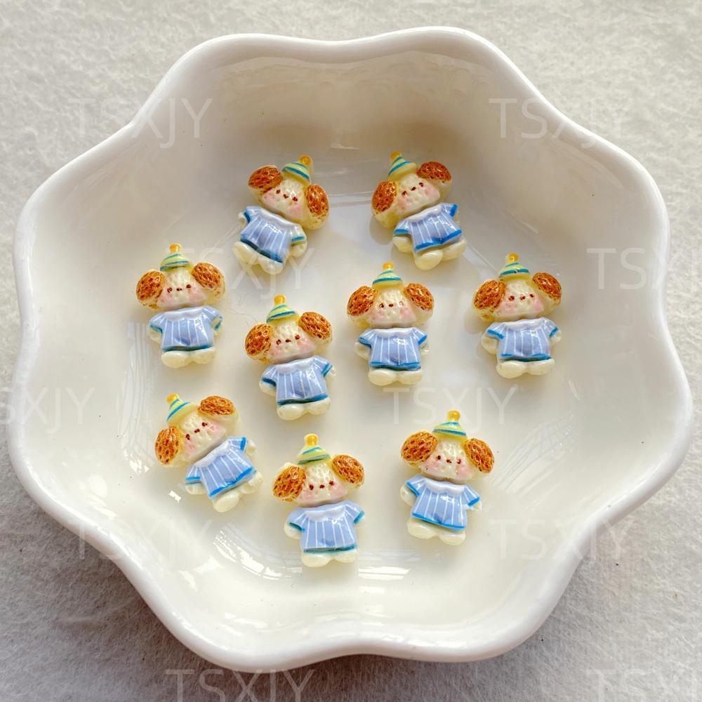 

30pcs Mix Mini cartoon rabbit, cat, puppy Nail Art Flatback Stone Figurines Scrapbook Charm DIY Jewelry Decor Crafts