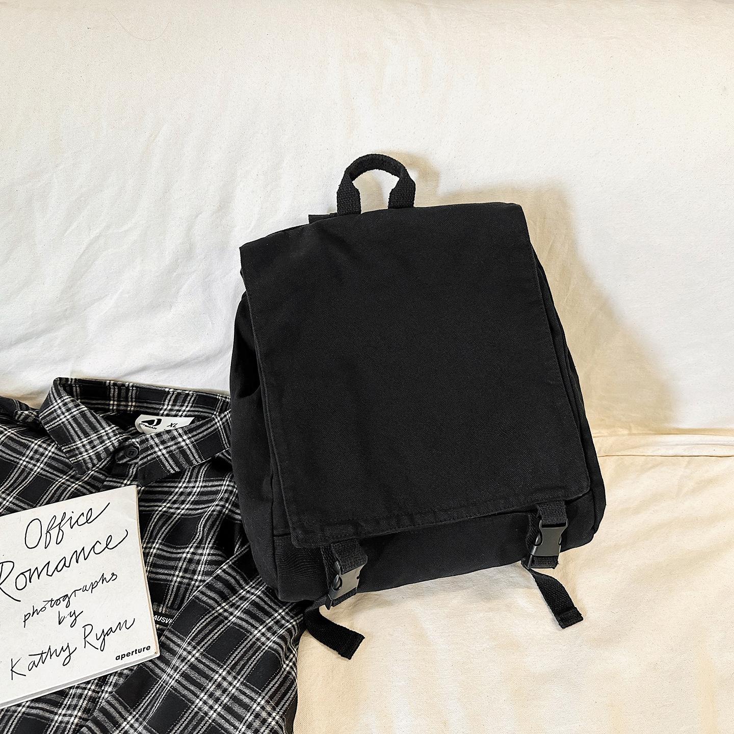 

Men s and women s backpacks New canvas backpacks American leisure travel backpacks College students Beginner school bags Women чёрный