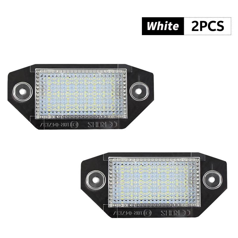 

2PCS Car LED License Plate Lamp For Ford Mondeo MKIII 4D/5D 2000-2007 OEM 1S7113550AD 1S71-13550-AD Number Plate Light White 12V