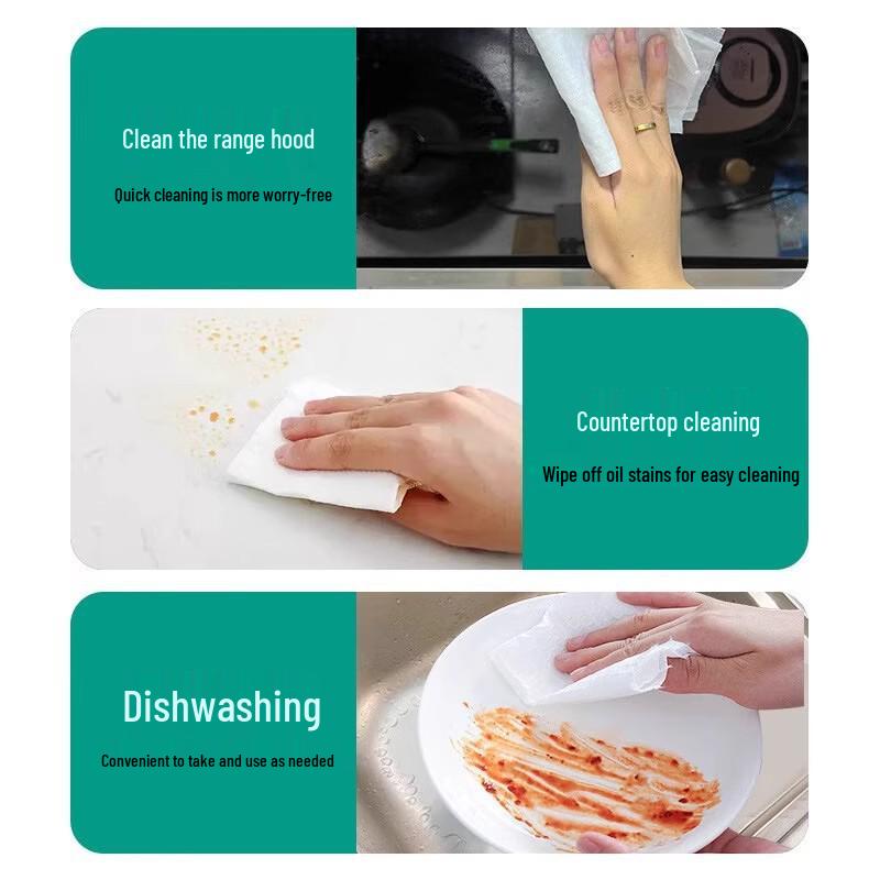 Lazy Rags: Dual-Use Disposable Kitchen Dishcloths - Wet & Dry, Thickened, 2-Pack, Free Shipping