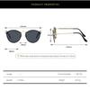 Classic Vintage Round Sunglasses Women Men Luxury Designer Punk Metal Mirror Shade UV400 Sun Glasses