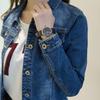 Spring Korean Style Denim Jacket Women's Fashion Slim Short Coat  Long Sleeve Outerwear Denim Jacket Women