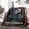 Halloween Horror Movie Poster Blanket Soft Throw Blanket For Home Bedroom Bed Sofa Travel Office Solid Christmas Blanket
