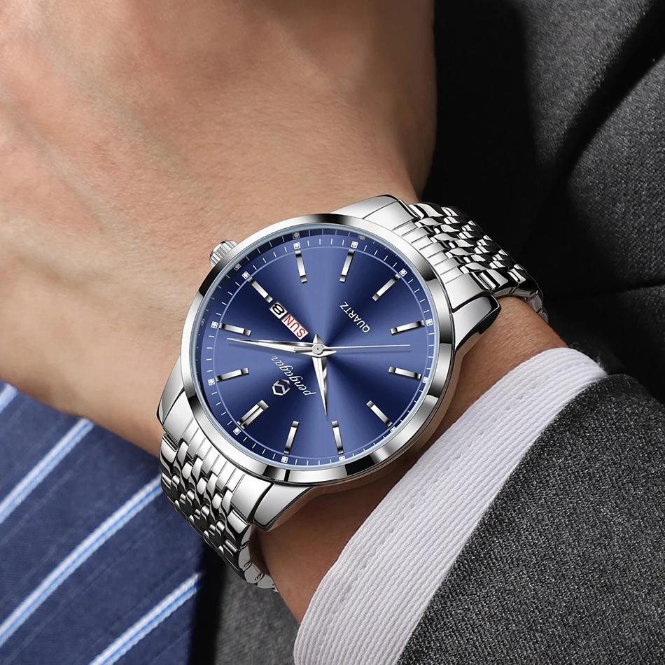 Top Brand Luxury Man Wristwatch Waterproof Luminous Date Men Watches Stainless Steel Quartz Watch