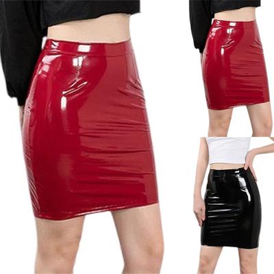 Gonna Corta alla Moda Casual da Donna Pane Brillante Fianchi Gonna Sexy