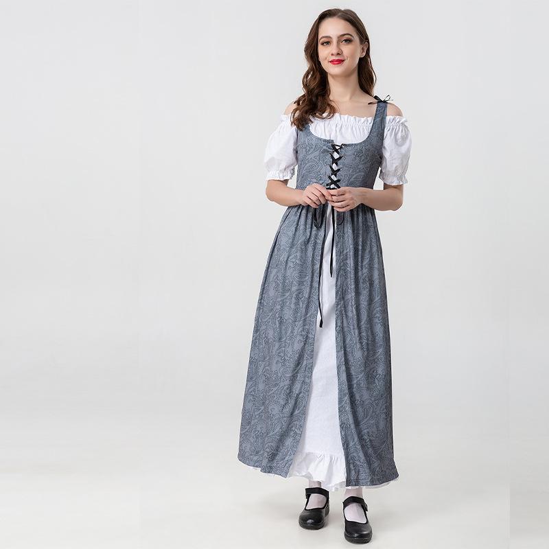 Undertake women s clothing, large-size complex women s clothing to map medieval clothing XL серый