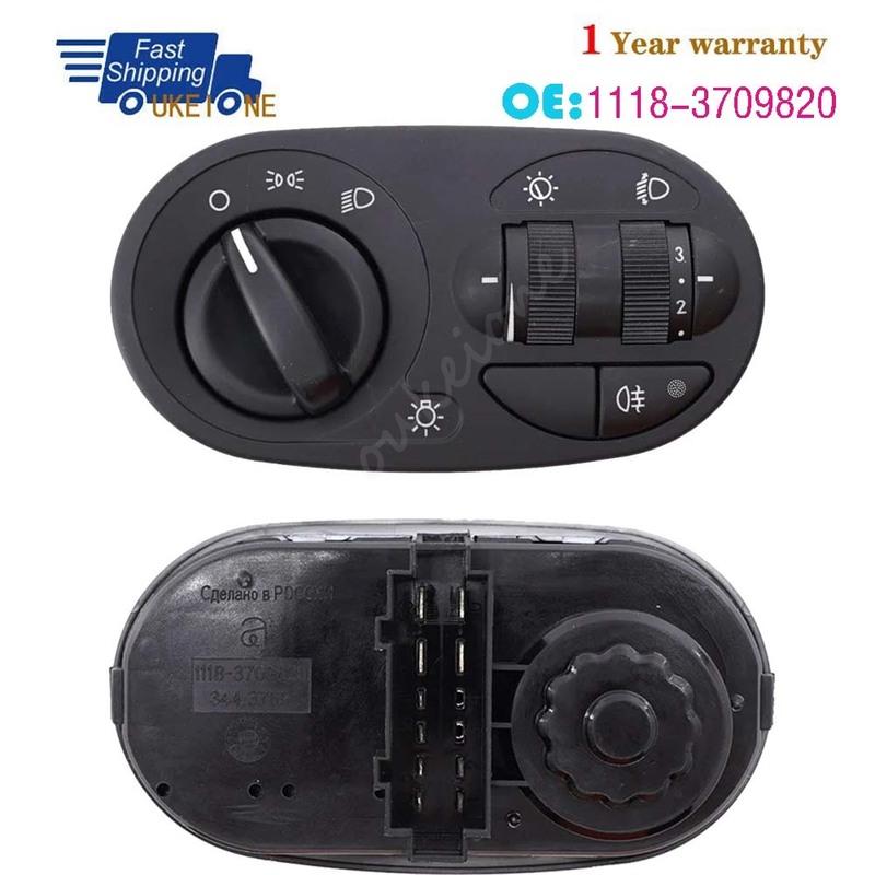 

1118-3709820 11183709820 Для автомобіля LADA Kalina Перемикач керування фарами Кнопка протитуманних фар Деталі Аксесуари Регулювання