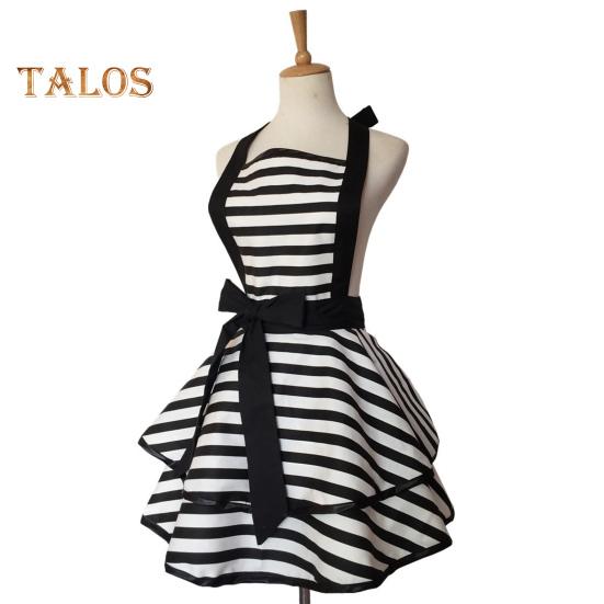 Fartuch Vintage dla Kobiet Kuchenny do Gotowania Pieczenia Grillowania Paski Zakrycie od Klatki Piersiowej do Kolan Regulowany Szyja Paski Fartuch w Kropki Retro Dzień Matki