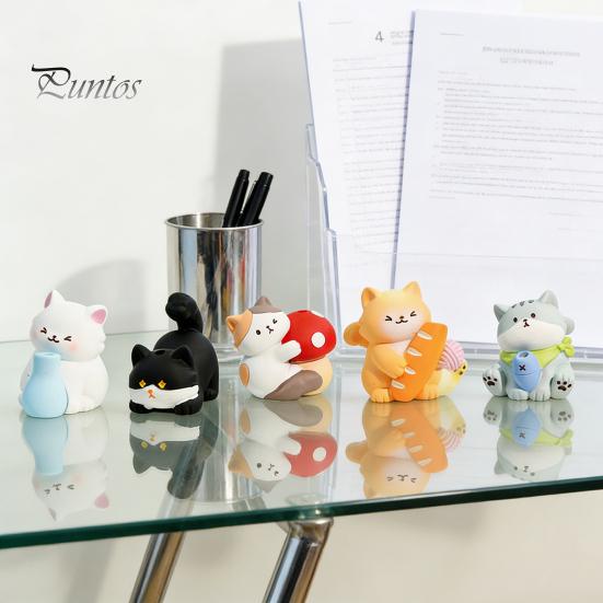 Cat Whisker Holder Cute Collector 3D Cartoon Sculpture Pet Beard Resin Car Decoration Vase Mini Vibrissae Keepsake Sympathy Gift for Lovers