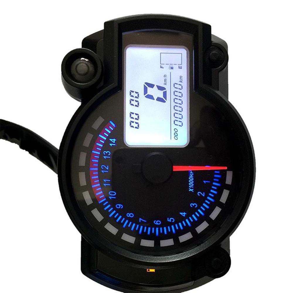 Universal Adjustable Color Backlight LCD Digital Motorcycle Speedometer Odometer Motor Bike