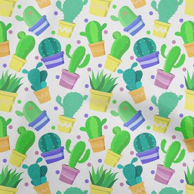Cotton Flex Light Green Fabric Cactus Dress Material Fabric Print Fabric By The Yard 40 Inch