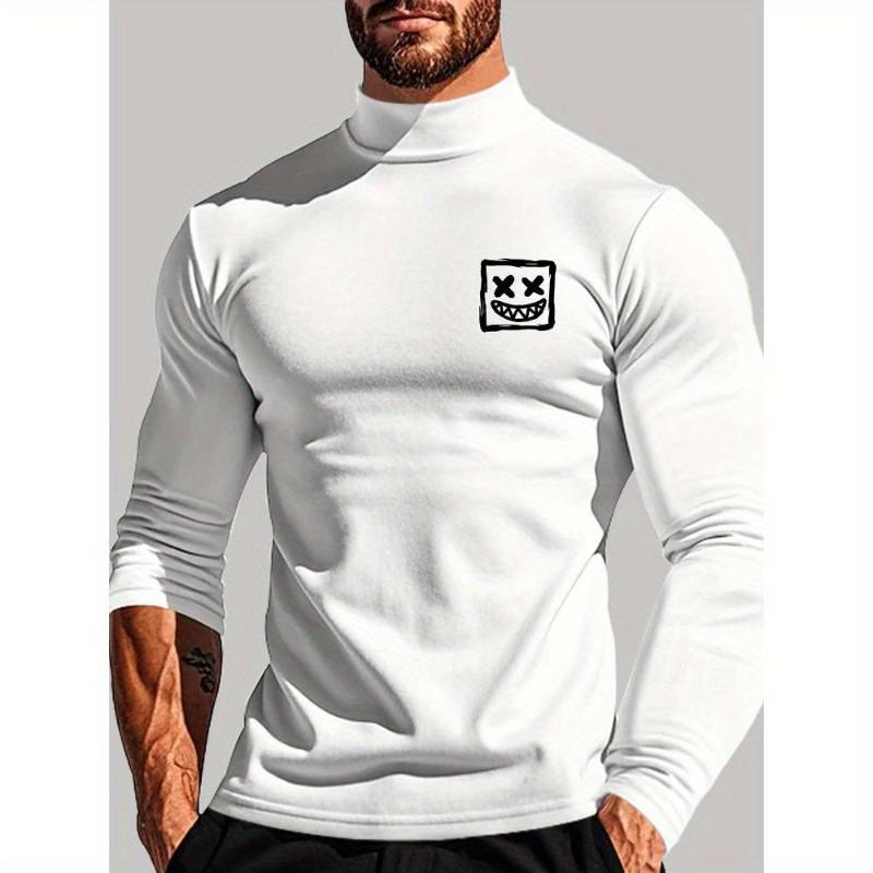 

Men s Slim Fit Long Sleeve Tee, Breathable Mesh Shoulder Panels, Solid Dark Blue, Gym & Post-Workout XXL