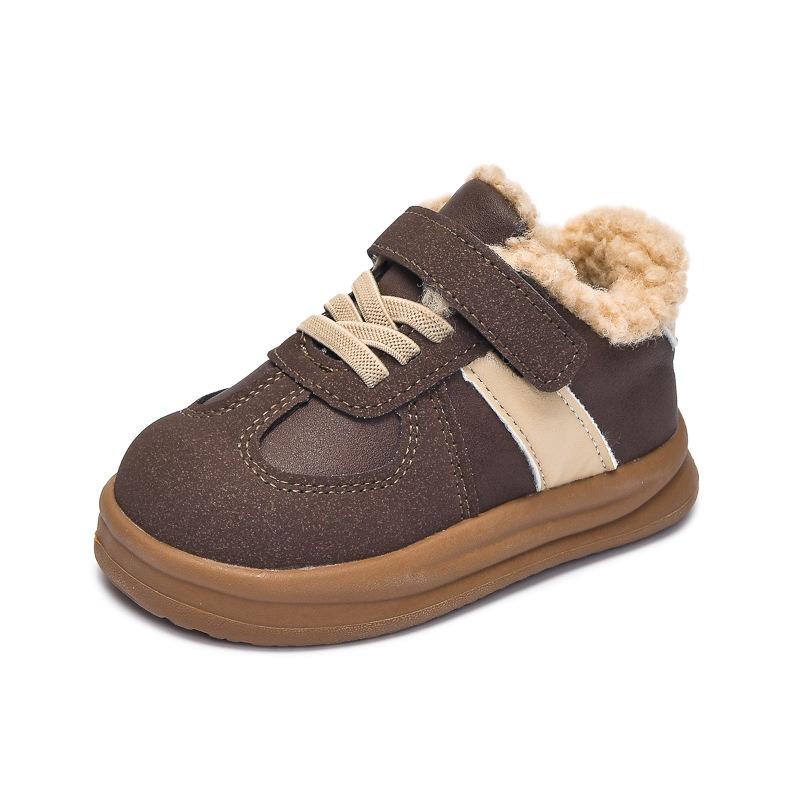 Boys' Fleece-Lined Sneakers & Winter Boots, Warm Children's Waterproof Snow Boots, Girls' Faux Shearling Lined Thick Winter Boots.