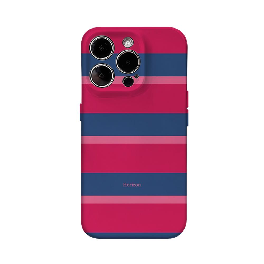 

Pink Blue Striped Summer Phone Case for IPhone 16 15 14 13 12 11 X XS XR XSMAX 7 8 Pro Max Plus Double-layer Back Cover IPHONEXSMAX