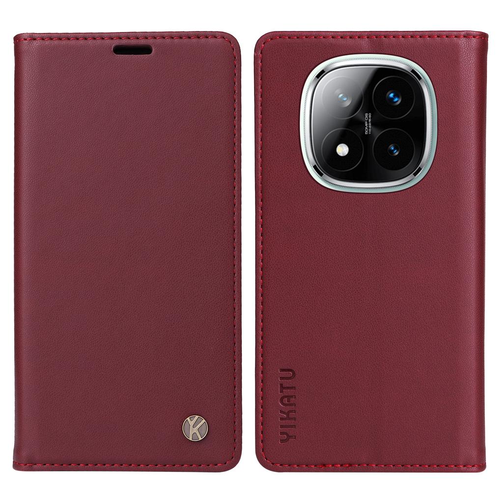 YIKATU YK-001 For Xiaomi Redmi Note 14 Pro+ 5G/Note 14 Pro 5G/Poco X7 5G Case Stand Leather Phone Cover Strong Magnetic Closure