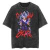 Hip Hop Streetwear Pánské Prané Tričko Dragon Ball Anime Grafické Nadměrné Tričko Léto Krátký Rukáv Bavlněné Tričko Vintage Top