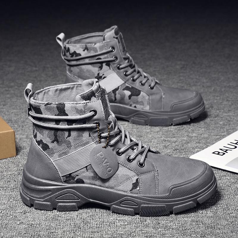 High Top Mens Boots Autumn Winter Men's Shoes Work Safety Sneakers Winter Outdoor Casual Sports Sneakers Male Ankle Boots
