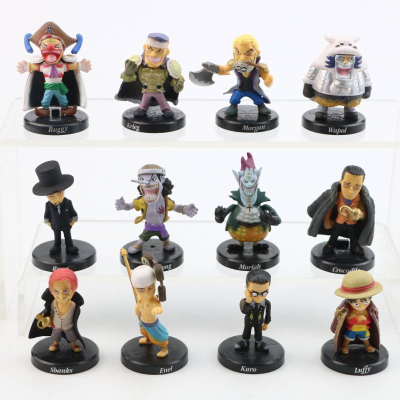 12pcs One Anime Piece Luffy Figure Model Toy Ornament Decor Gift Collection Set
