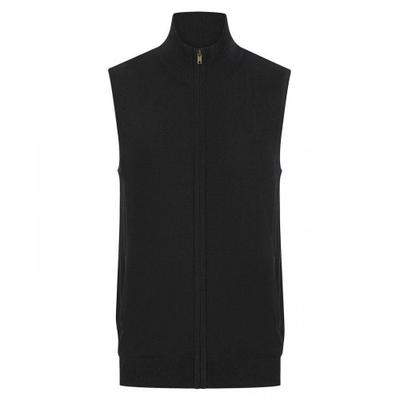 Mens Zip Front Sleeveless Jumper