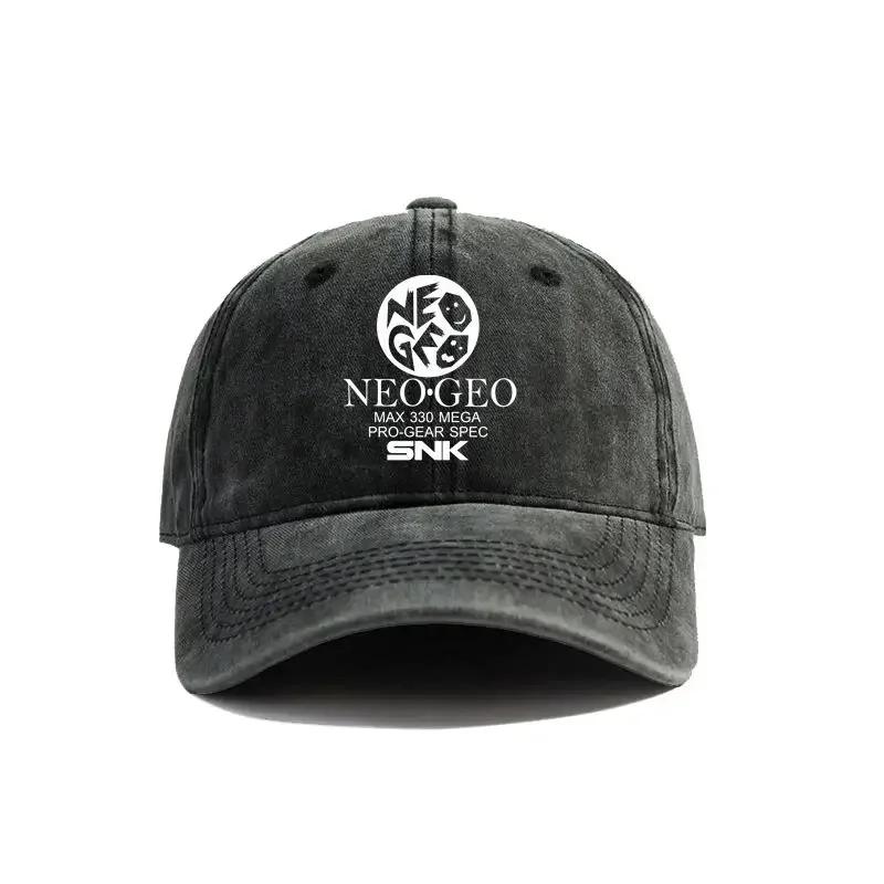 2025 Neo Geo Pro Gear Spec Logo Baseball Cap Distressed Hats Cap Men Retro Outdoor Summer Adjustable Dad Hat  Casual  Versatile