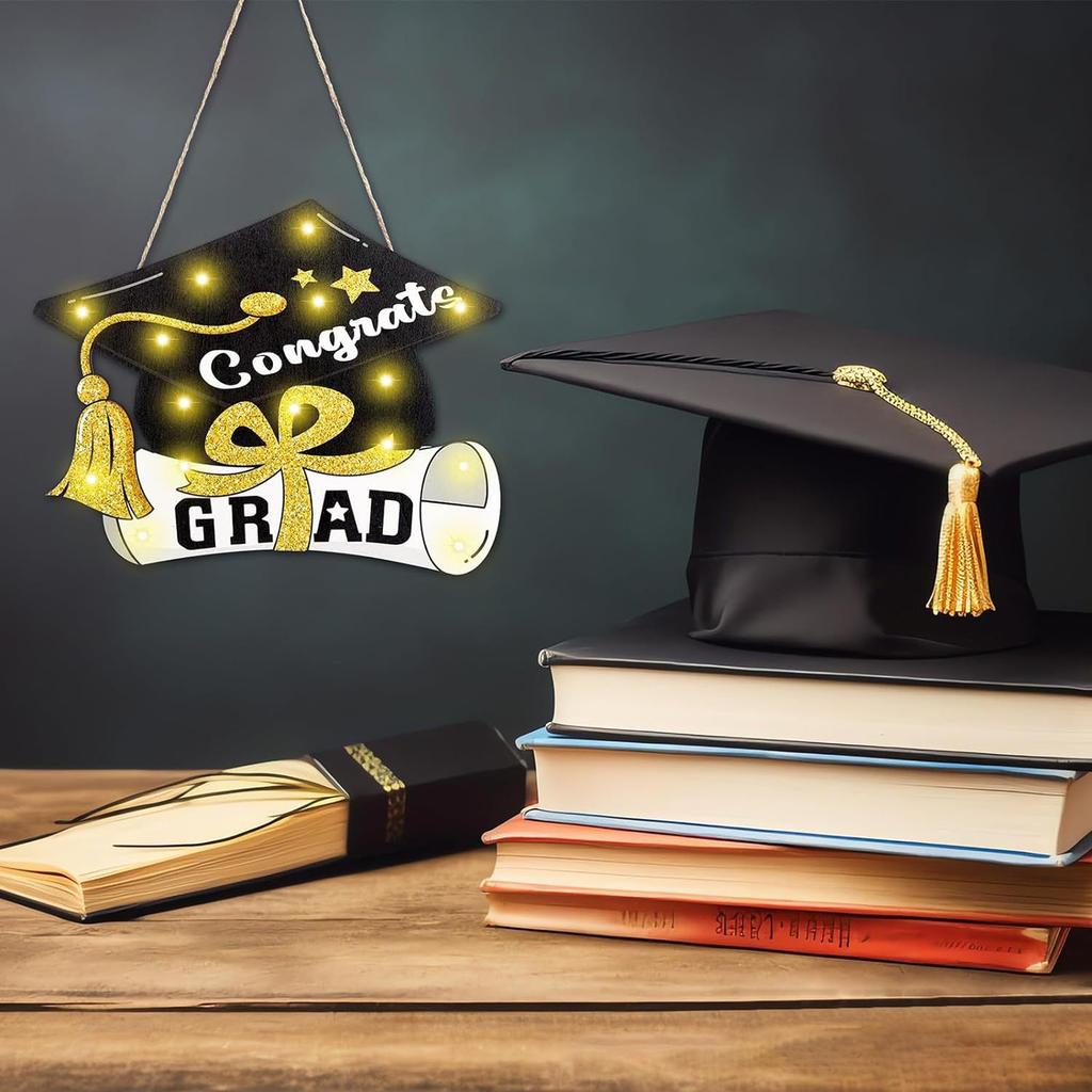 Выпускной деревянный настенный знак для выпускного вечера, украшения внутри и снаружи помещения