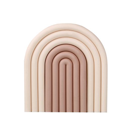 

Elastic Cup Mat Heat Insulation Silicone Anti-slid Fine Texture Cup Coaster for Home