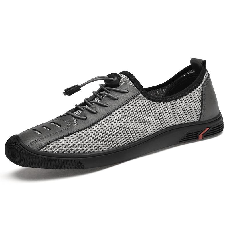 Men s Slip-On Mesh Loafers - Breathable, Low-Top Casual Shoes 42
