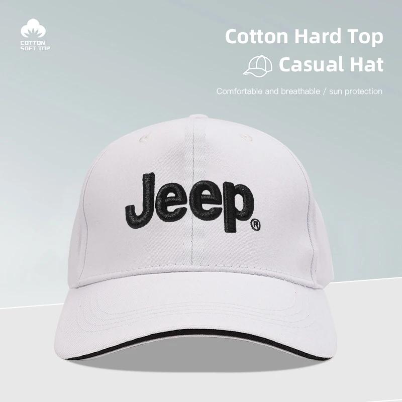 Para Jeep 1 Pieza Para Jeep Emblema de Coche Bordado Gorra de Béisbol Snapback Primavera y Otoño Exterior Transpirable Ajustable Gorra Casual