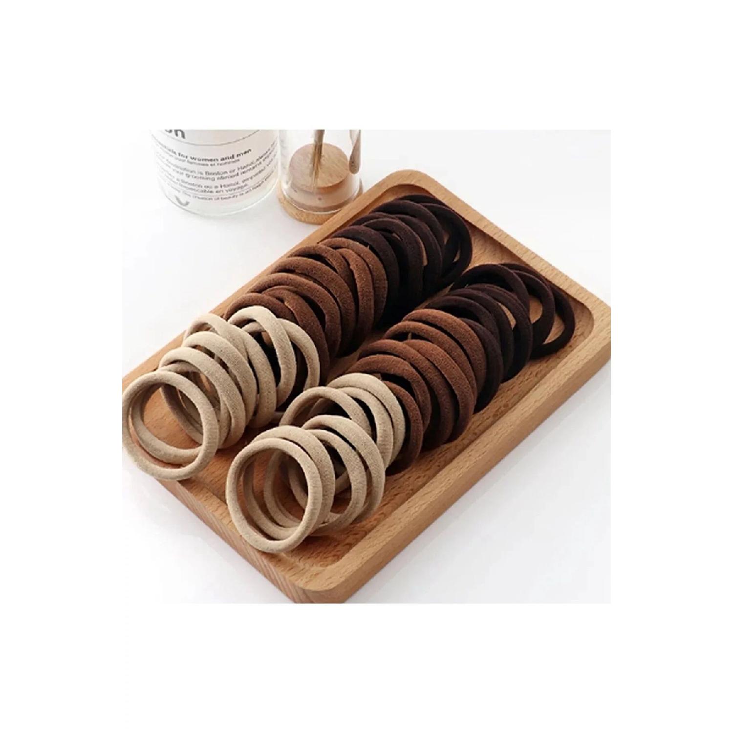 

Women s l size Brown Tones 50pcs Rubber Buckle Set коричневий