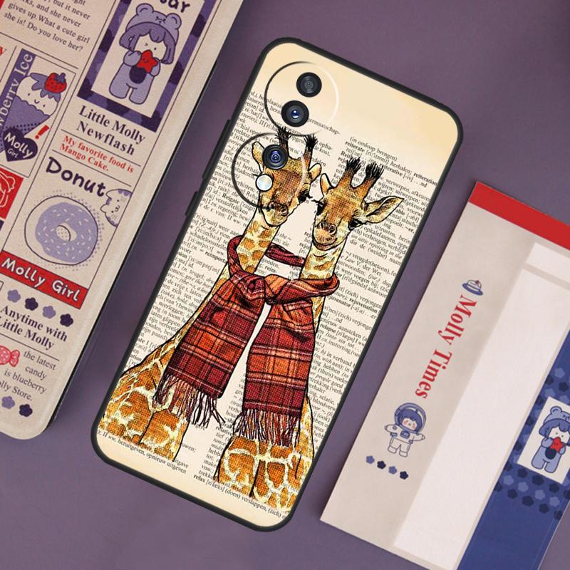 Giraffe Art Case For Honor 200 50 70 90 Lite X9b X9a X8b X8a X8 X9 X9c Honor Magic 7 Lite 6 5 Pro Cover