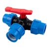Multipurpose 32mm Plastic Pipe 3 Way Round Valves Convenient for Garden Hose Easy Installation and Water Control