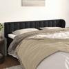 vidaXL Headboard with Ears Black 183x23x78/88 Cm Velvet