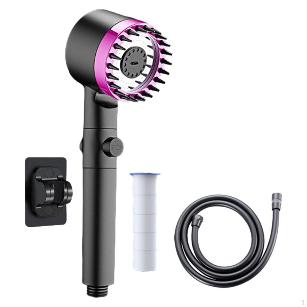 Bathroom Shower Rainfall Filter Spray Nozzle Wall Mount Handheld Pressurized for