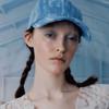 poesiedame DESTROYED DENIM CAP IN LIGHT BLUE