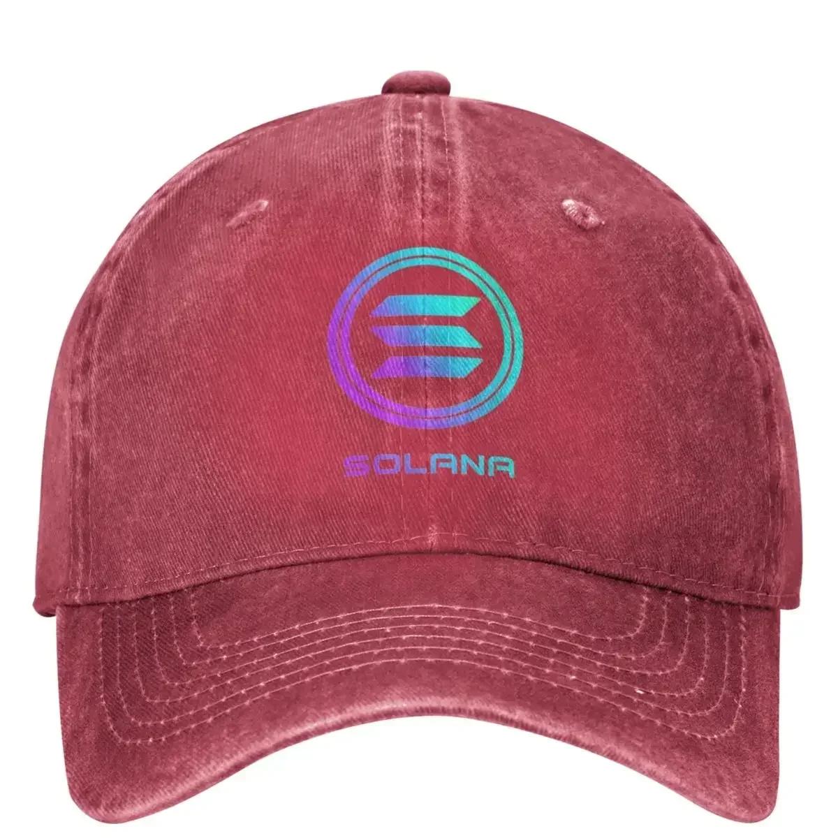 

Solanaed Cryptocurrency SOL Casual Baseball Cap Money Outdoor Gym Trucker Hat Summer Adjustable Unisex Men Retro Snapback Cap One Size