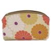 Noren Japanese Pattern Chirimen Cosmetic Pouch (Chrysanthemum - Yellow) - Made In Japan, Small, Slim, Portable, Perfect for Medicine, Bankbook, and