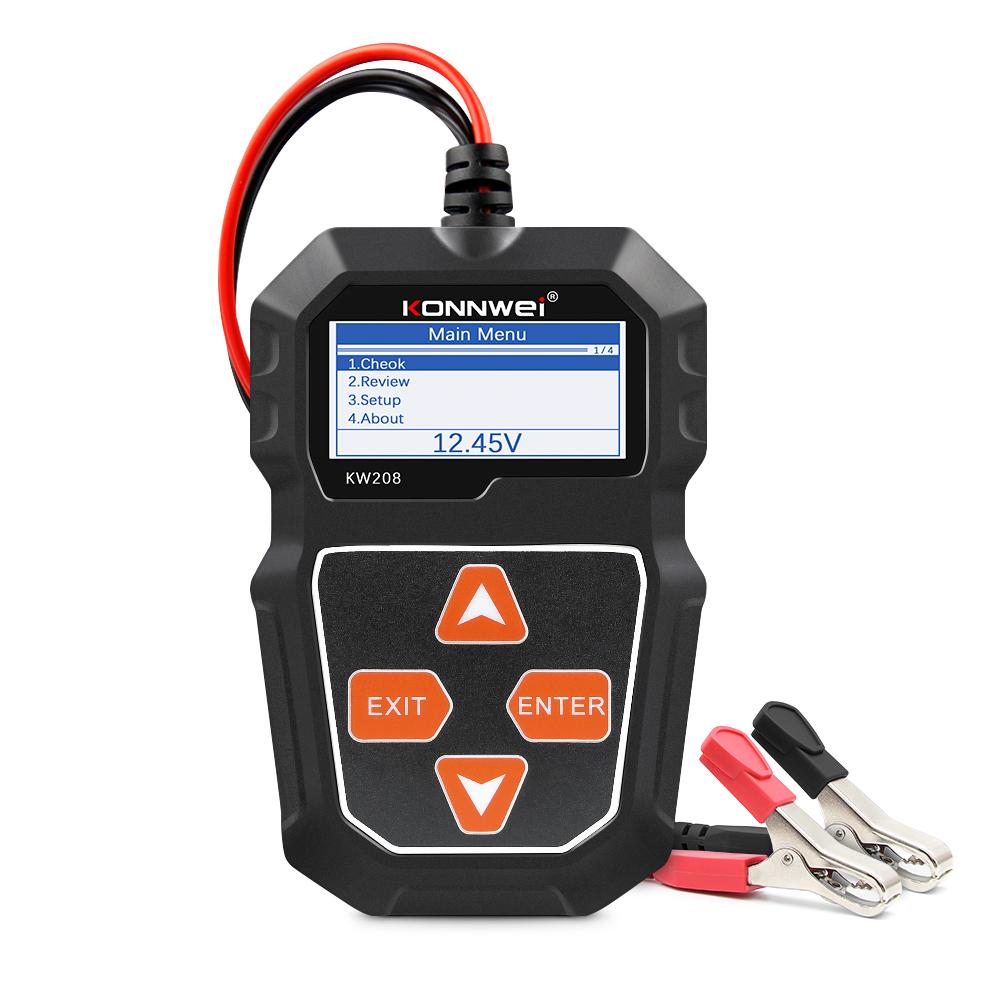 KONNWEI KW208 12V Car Battery Tester Load Tester Automotive Alternator Analyzer Waveform Voltage Test for Car/Motorcycle KONNWEI KW208
