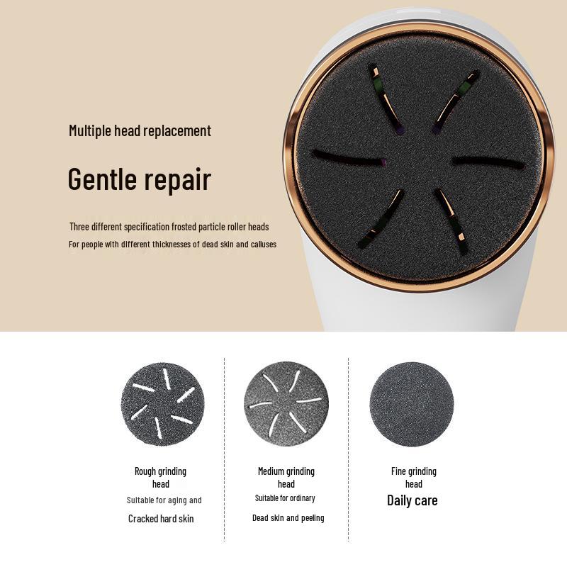 Wasserdichte elektrische Fußfeile & Hornhautentferner mit Staubsauger zur Pflege abgestorbener Haut