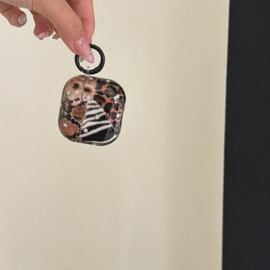 Japanese Korean Semi-Transparent Leopard Print AirPods 3/4 Pro Protective Case - New Model