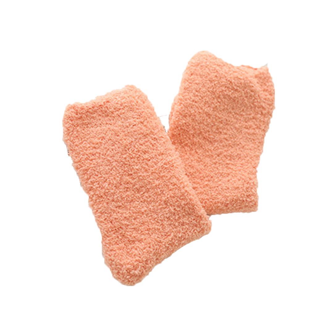 Women Coral Fleece Socks Warm Thick Socks Long Midi Low Lined Slipper