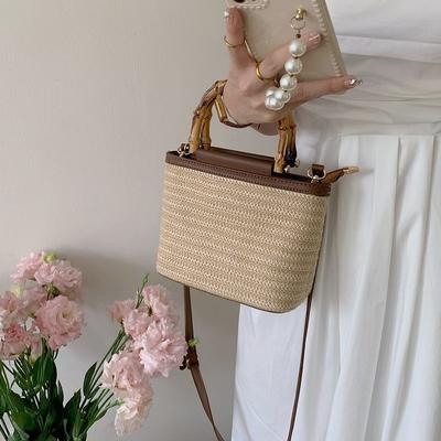 Petit sac à bandoulière tressé pour femme, de haute qualité, idéal pour l'été